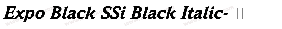 Expo Black SSi Black Italic字体转换